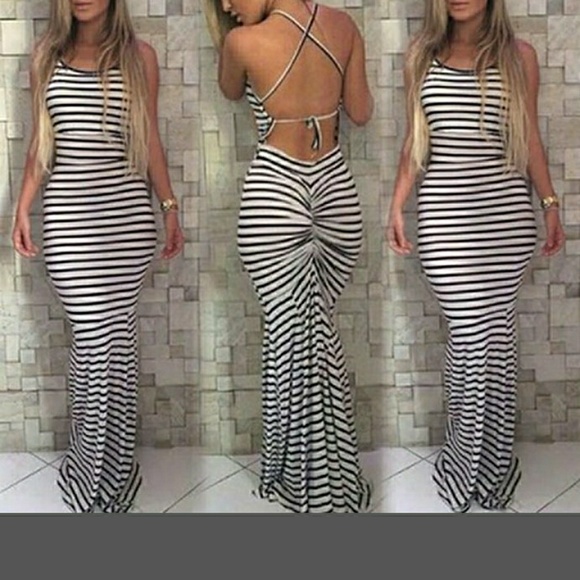 Dresses & Skirts - Striped Sexy boho Maxi long dress